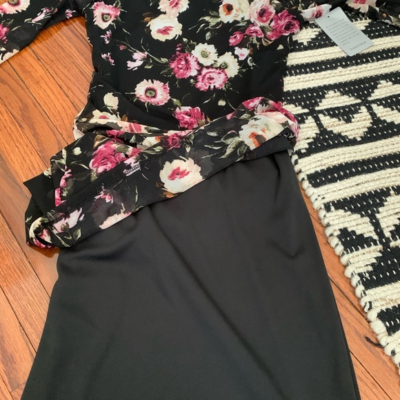 Velvet Torch Mesh Overlay Sheath Dress - Picture 6 of 6